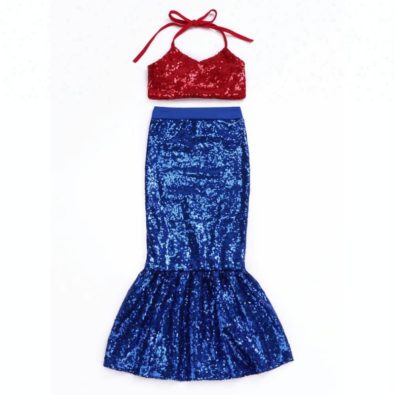 Wholesale Latest Design Baby Girls Swimwear Bikini Set Sequin Clothing Mermaid Outfit