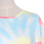 2020 Fall colorful printing fall causal tie dye t shirts mommy and me outfits