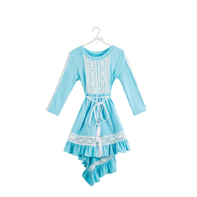 Wholesale New Design Lace Little Girl High Low Dresses