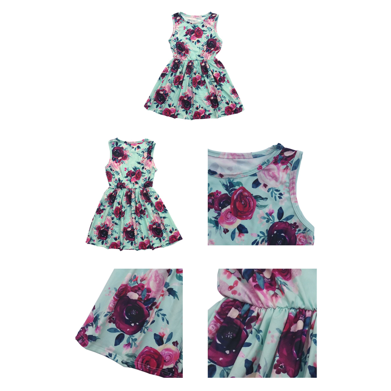 Wholesale Floral Boutique Girls Dresses For Daily Wear