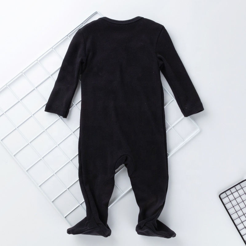 2021 black trendy creative bone halloween skeleton 2 piece set baby jumpsuit