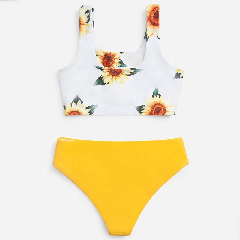 Wholesal red design high waist breathable pastel swimsuit swimwear