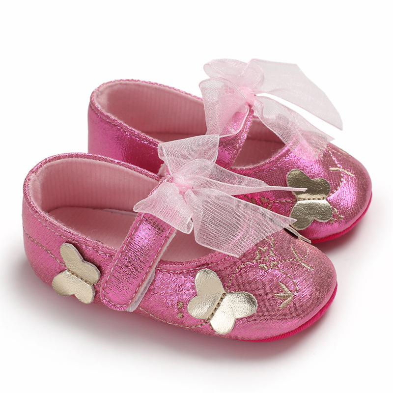 2020 Hot Selling Simple Design Nice Pure Pink Red White Shoes Prewalker for Baby Infant Girls