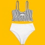 Wholesale factory high quality swimwear long sleeve print bikini