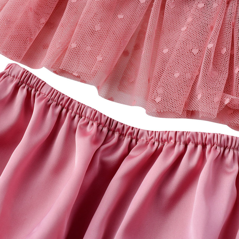 Boutique Cute Little Baby Girl Pink Long Sleeves Top With Ruffles And Lace Pants Clothing Set