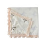 Factory Wholesale Solid Color Print  Laced Soft Cotton Baby Quilt Embroidered  Blanket For Girl