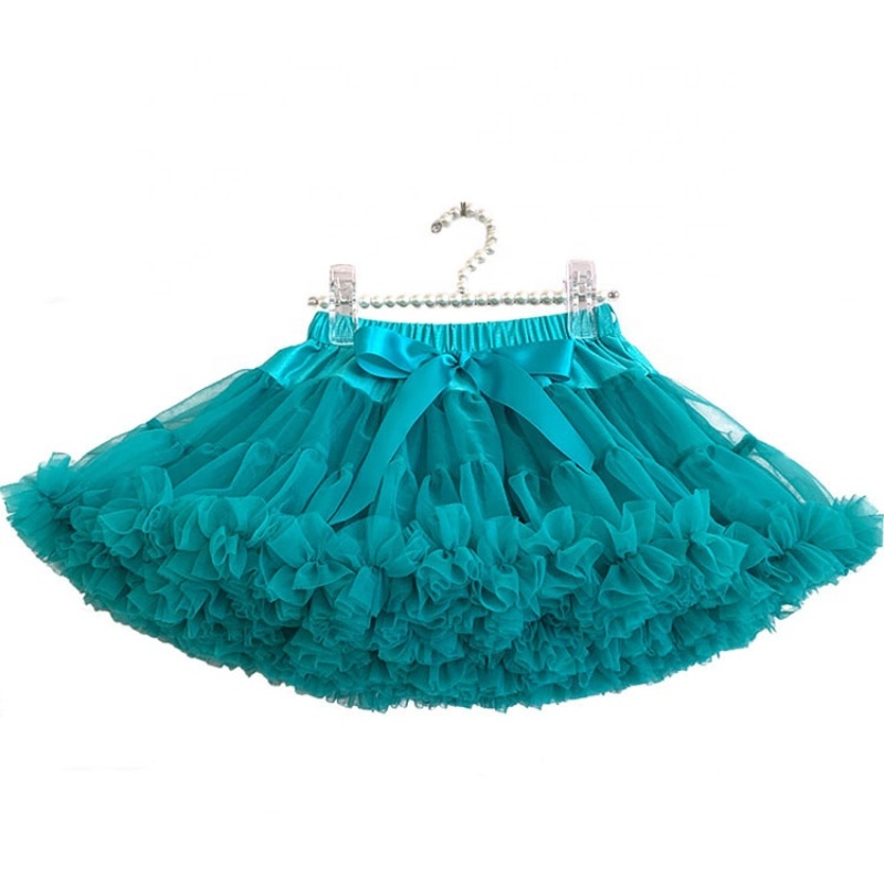 Fashion Girls Solid Color Fluffy Tutu Dress Turquoise Pettiskirt for Girls Party