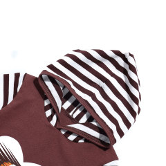 New Style Long Sleeve Cotton Strip Hooded Baby Jumpsuit