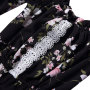 Wholesale oem fall Smocked flutter sleeves baby girl floral knit baby rompers