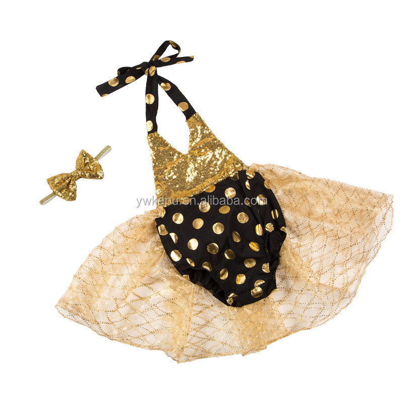 2018 trending products hot selling baby products sequin romper tutu set boutique cute baby party clothes