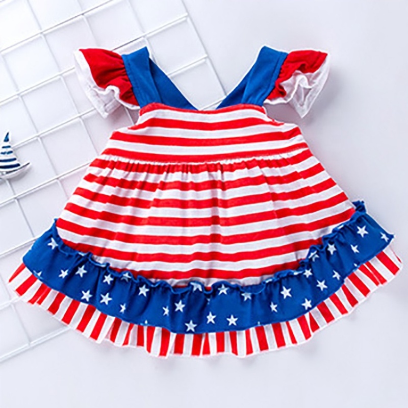 USA new arrival cheap price 4th of July baby girl outfits boutique clothing