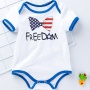 Summer 4th of July 100% cotton cute infant baby boy romper