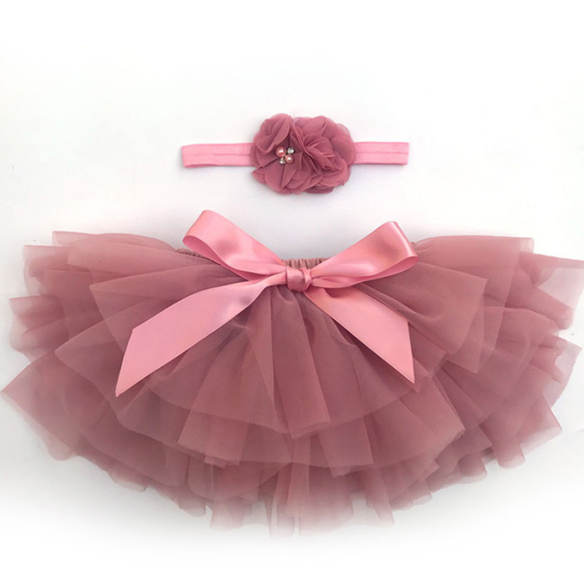 Custom Gorgeous Mini Toddler Fluffy Tutu Tulle Skirts Ballet Clothing Set for Baby Girls