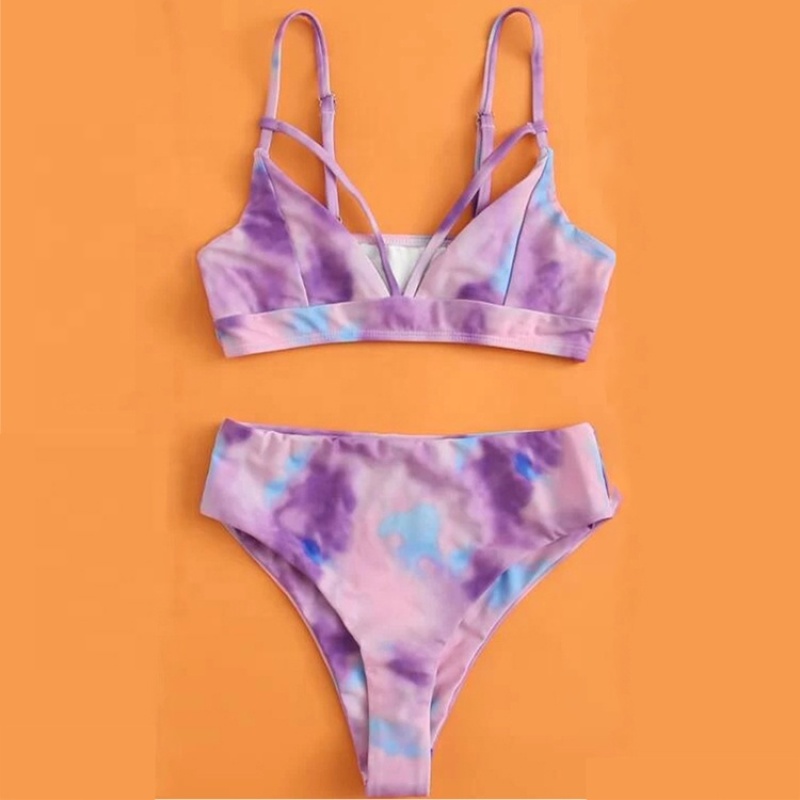 2021 high quality color changing strappy bikini swimwear
