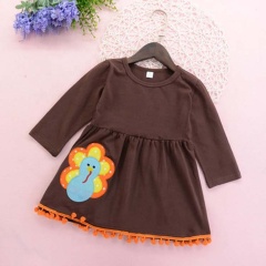 2021 korean cute turkey cartoon 3 piece cotton infant clothing baby