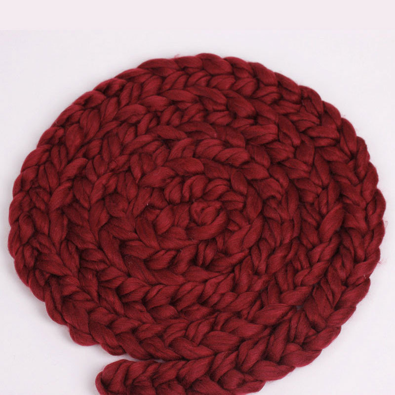 Newborn Photography Props baskets Chunky Soft Thick Knitted Braid Blankets