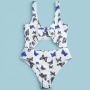 Wholesale factory long sleeve custom animal print girl bikini bathers swimwear