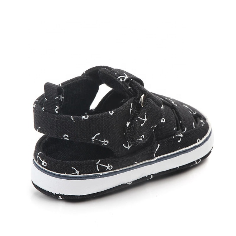 Hot saling baby shoes cotton hollow out buckle strap toddler boy sandals