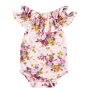 Wholesale Cotton Baby Floral  Romper Hand Smocked Baby Clothing Lace Printing Patterns Clothing