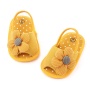 Factory cute trendy fashionations customized slide-on flower baby girl sandals