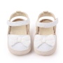 2021 designer cute white flower embroidered baby princess shoes
