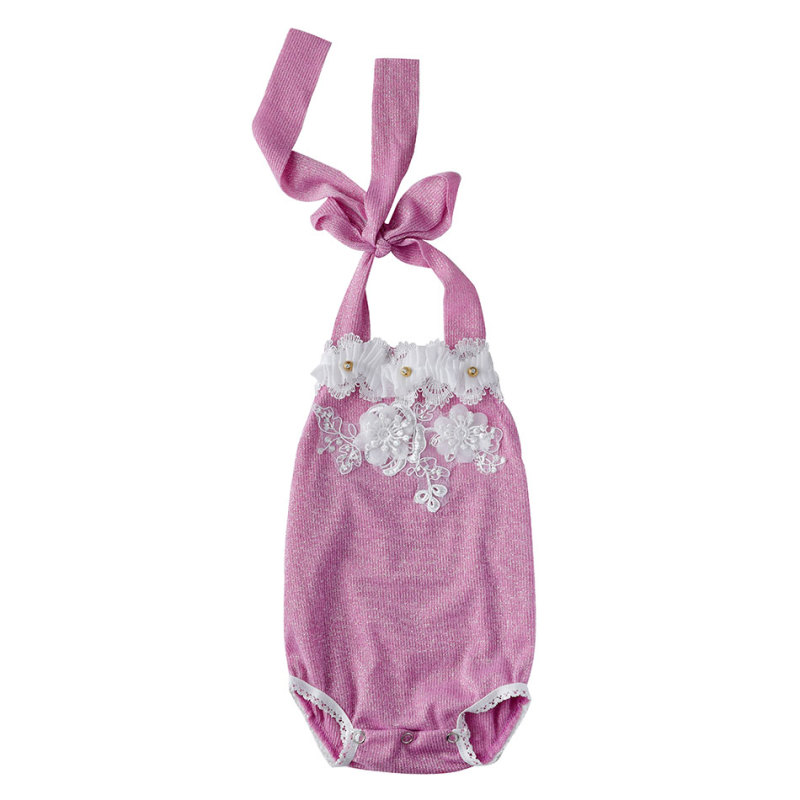 2019 Cute muslin cotton crochet infant toddlers baby clothing flutter romper