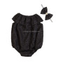 Factory direct wholesale price hot fashion boutique summer clothes girls baby romper with headband