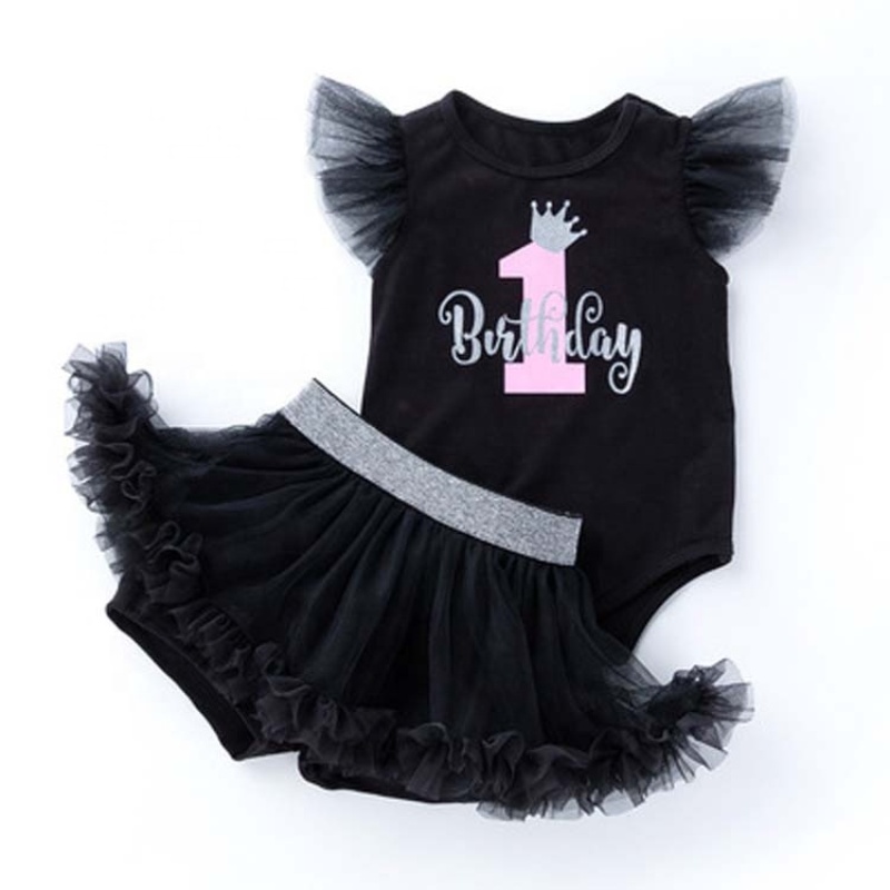 Wholesale Baby Onesies With Tutu Skirts For Girl Birthday Party 