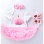 Wholesale Girl Mini Mouse Smash Cake Tutu Dress With Baby Shoes And Headband Set