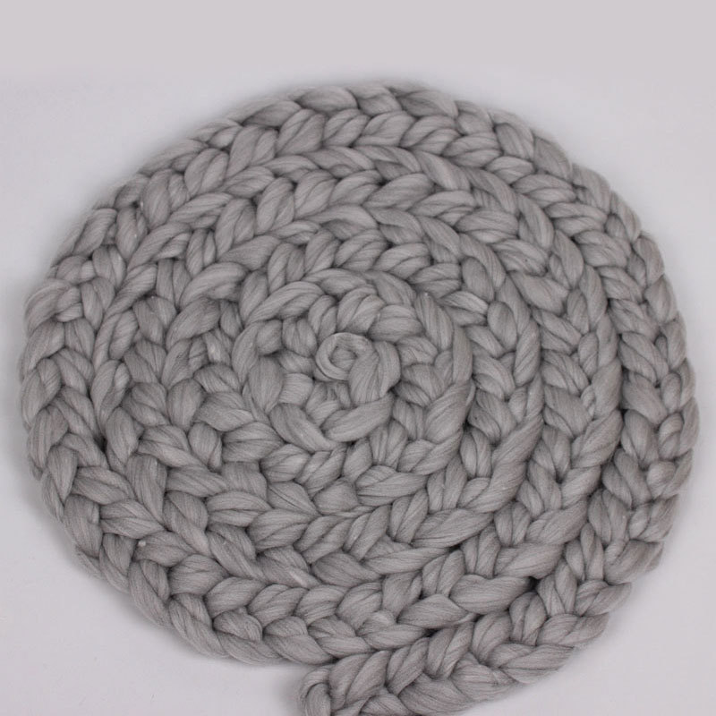Newborn Photography Props baskets Chunky Soft Thick Knitted Braid Blankets