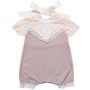 hot pink bowknot boutique baby lace romper
