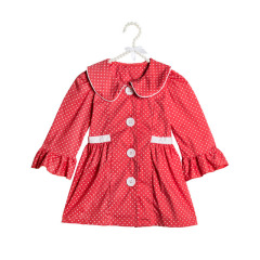 Wholesale China Online Selling Baby Girls Three Quarter Sleeve Top Girls Comfortable Polka Dot Shirts Red Classic Shirt Blouse
