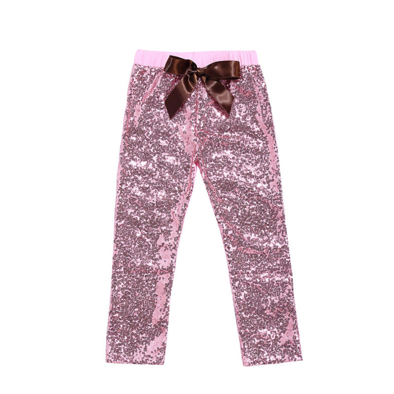 Wholesale Fashion Clothing  Long-Length Sequin Pants for Kids Girl