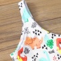Latest style cartoon one shoulder swimwear strappy bikini