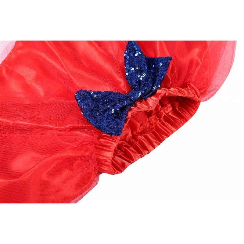 Wholesale Baby Girl Colorful Fluffy Pettiskirts Patriotic Chiffon Tutu 4th of July Princess Skirts