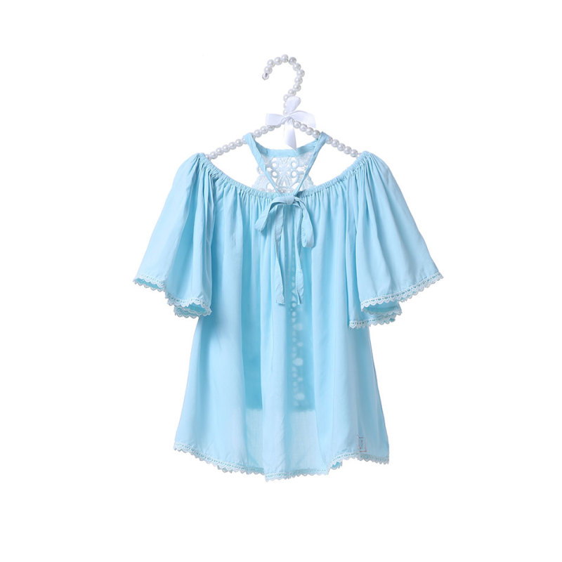The best design for baby girl short sleeve multi solid color boutique kids clothing  top