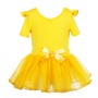 New design Cute Dance Costume Blue Wedding Kids Latin Wear Skirts Set Leotards