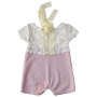 KAPU  pima cotton baby girl rompers short sleeve button flutter romper baby clothes