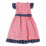Summer floor length blue star & strip patriotic baby girl dress kids clothes girls 4th of July dress