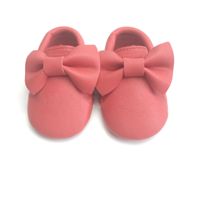 Newborn Infant Soft  Baby  Leather Shoes Bow Tassel Toddler Shoes For Girl 0-1Year