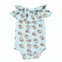 Bulk wholesale baby clothes Newborn Infant Baby Girls sleeveless romper with off-shoulder design