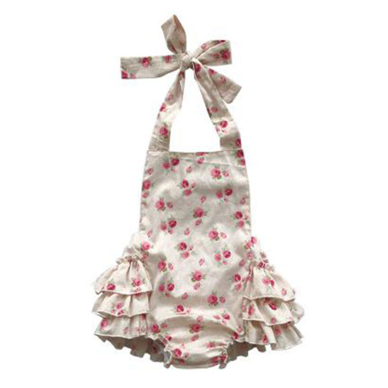 Baby stain floral cotton romper bubble romper on sale