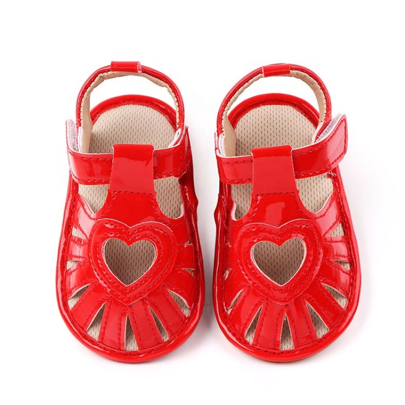 Fashion comfort cute leather baby shoes soft hollow sandals