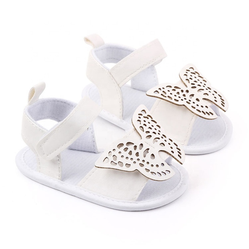 2021 summer fashion white soft sole baby shoes double strap sandals