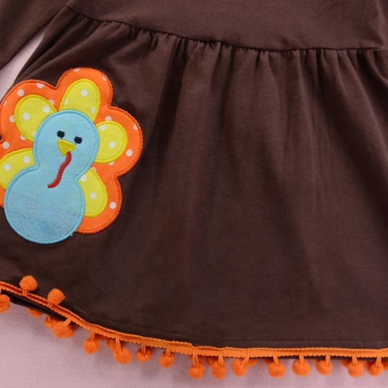 2021 korean cute turkey cartoon 3 piece cotton infant clothing baby