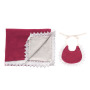 high quality cotton linen lace bresthable baby crib blanket bedding set