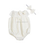 Factory direct wholesale price hot fashion boutique summer clothes girls baby romper with headband