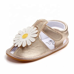 Latest style cute toddler girls dress shoes sunflower sandals