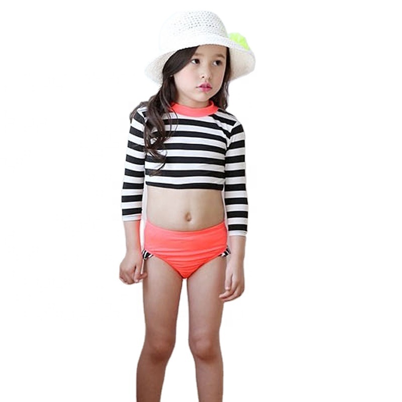 USA teen swimwear kids fringed  2 piece lady bikini set
