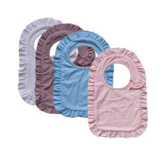 New arrival soft skin friendly lace adjustable buckle baby bandana bibs cotton